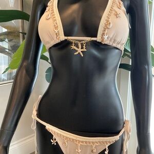 Ivory Bikini with Charming Bikini Charms!